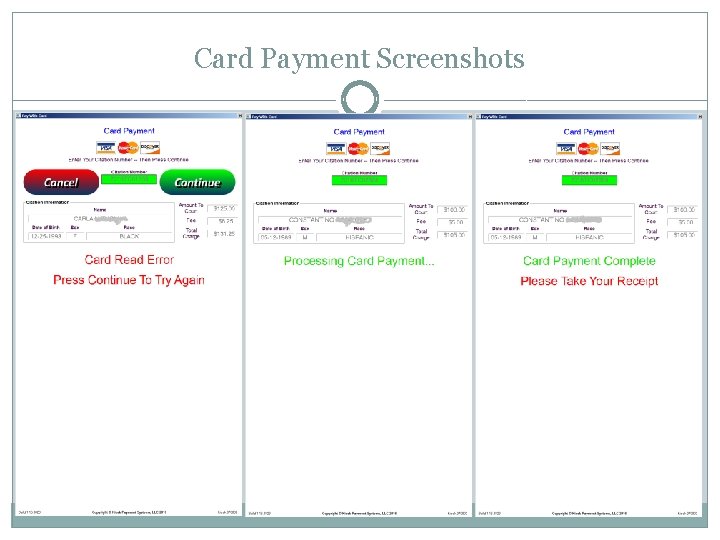 Card Payment Screenshots Card Payment Screenshots