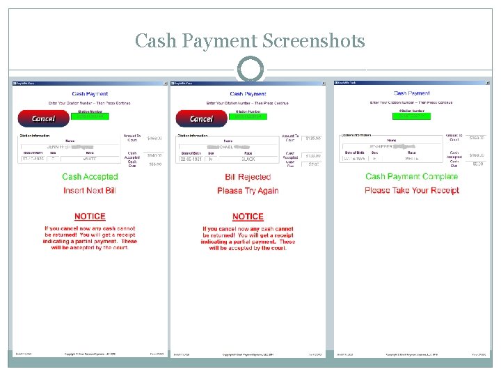 Cash Payment Screenshots Cash Payment Screenshots