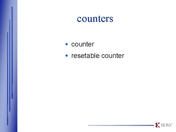 counters w counter w resetable counter 