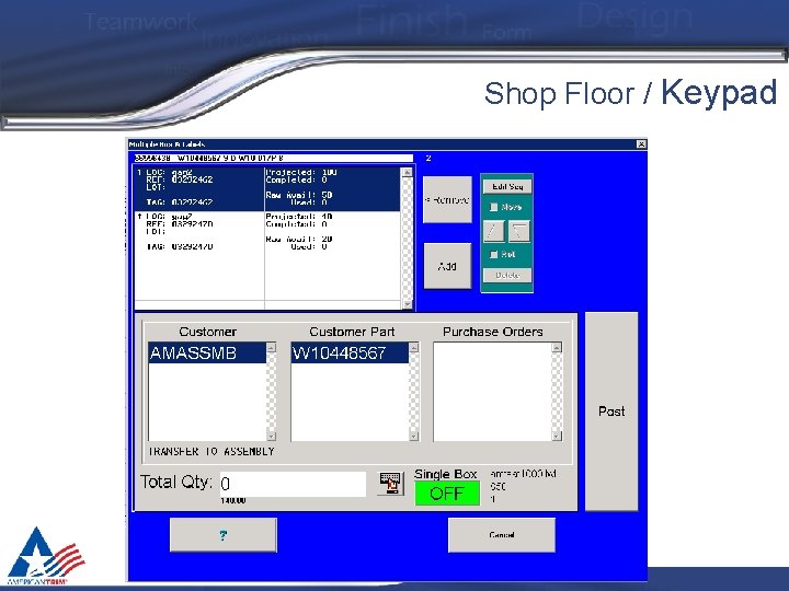 Shop Floor / Keypad 