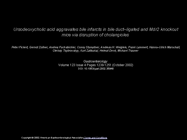 Ursodeoxycholic acid aggravates bile infarcts in bile duct–ligated and Mdr 2 knockout mice via