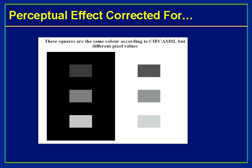 Perceptual Effect Corrected For… 