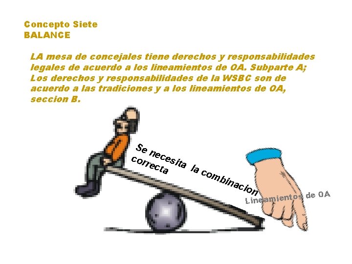 Concepto Siete BALANCE LA mesa de concejales tiene derechos y responsabilidades legales de acuerdo