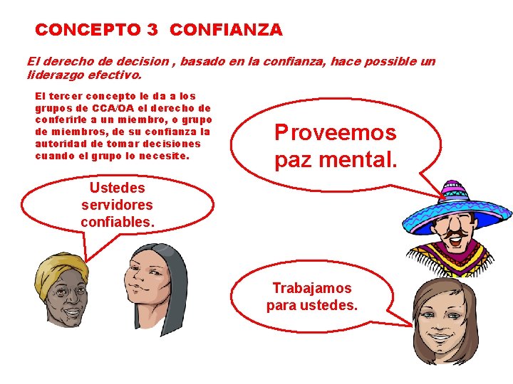 CONCEPTO 3 CONFIANZA El derecho de decision , basado en la confianza, hace possible