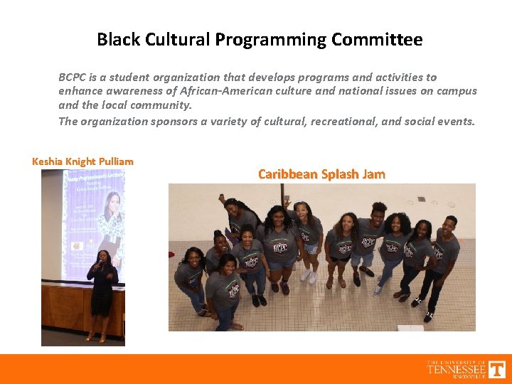 Black Cultural Programming Committee BCPC is a student organization that develops programs and activities