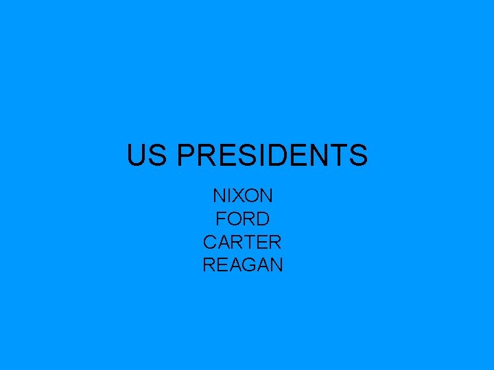 US PRESIDENTS NIXON FORD CARTER REAGAN 