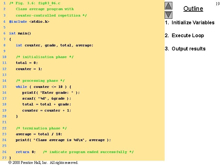 1 /* Fig. 3. 6: fig 03_06. c 2 Class average program with 3