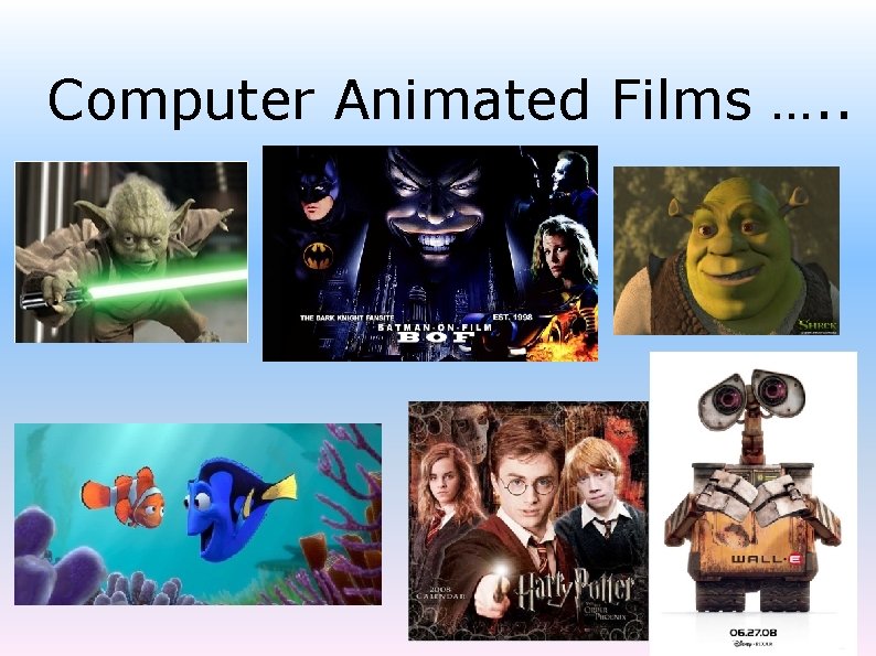 Computer Animated Films …. . 