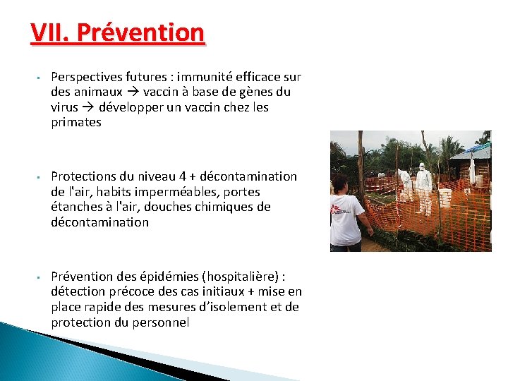 VII. Prévention • Perspectives futures : immunité efficace sur des animaux vaccin à base