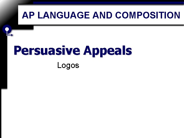 AP LANGUAGE AND COMPOSITION Persuasive Appeals Logos 