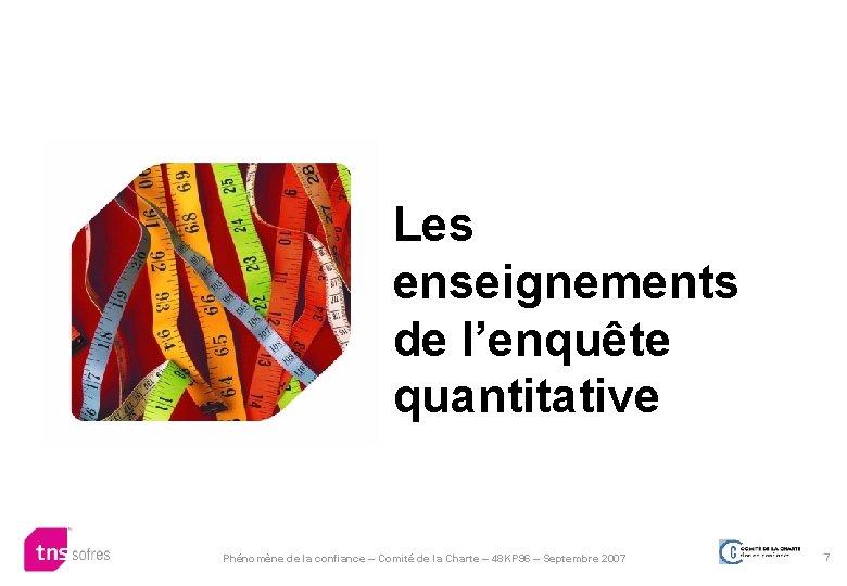 Les enseignements de l’enquête quantitative Phénomène de la confiance – Comité de la Charte