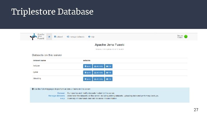 Triplestore Database 27 