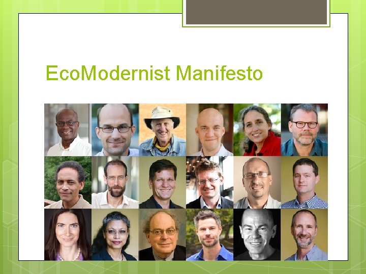 Eco. Modernist Manifesto 