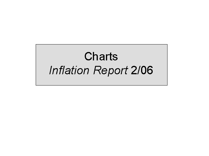 Charts Inflation Report 2/06 