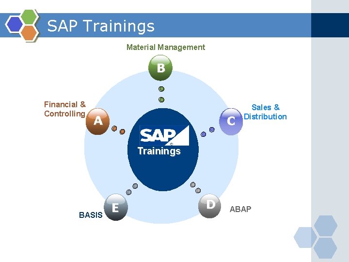 SAP Trainings Material Management B Financial & Controlling A C Sales & Distribution SAP