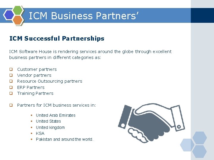 ICM Business Partners’ ICM Successful Partnerships ICM Software House is rendering services around the