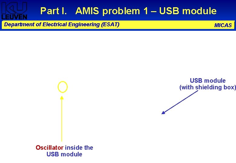 Part I. AMIS problem 1 – USB module Department of Electrical Engineering (ESAT) MICAS