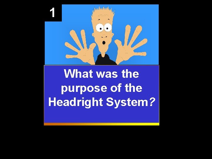 1 What was the purpose of the Headright System? 