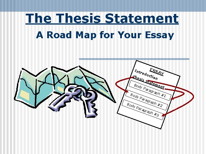 The Thesis Statement A Road Map for Your Essay Int r The s odu