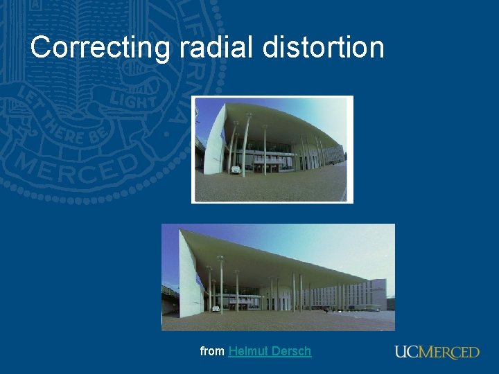 Correcting radial distortion from Helmut Dersch 