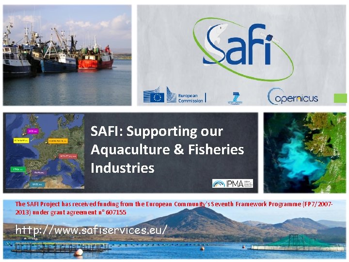 SAFI: Supporting our Aquaculture & Fisheries Industries The SAFI Project has received funding from