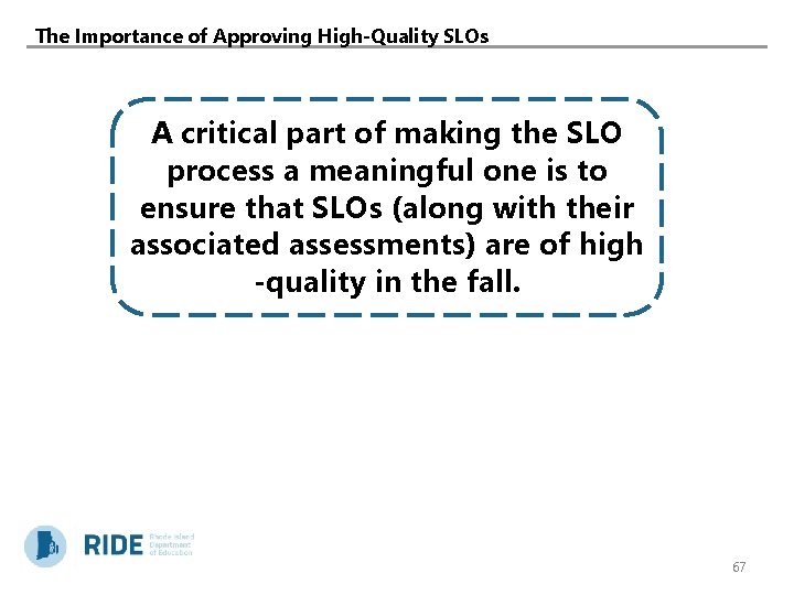 The Importance of Approving High-Quality SLOs A critical part of making the SLO process