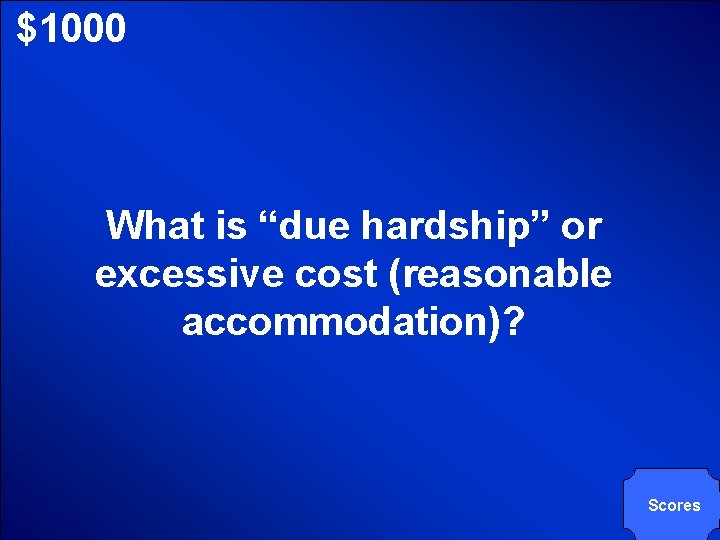 © Mark E. Damon - All Rights Reserved $1000 What is “due hardship” or