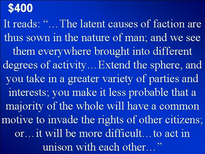 © Mark E. Damon - All Rights Reserved $400 It reads: “…The latent causes