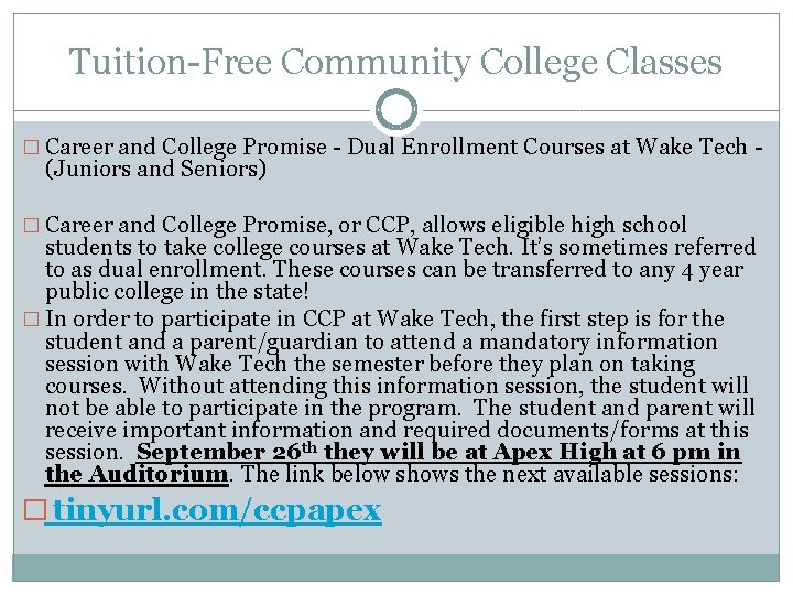 Tuition-Free Community College Classes � Career and College Promise - Dual Enrollment Courses at