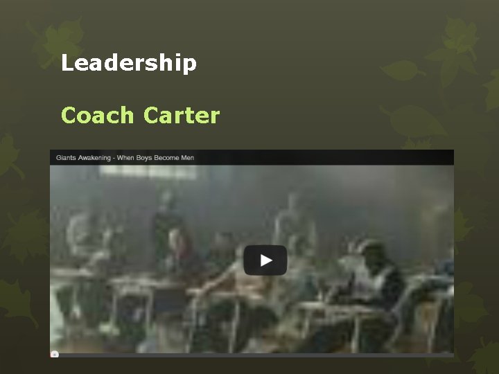 Leadership Coach Carter 