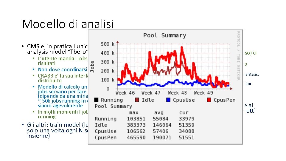 Modello di analisi • CMS e’ in pratica l’unico ad avere un analysis model