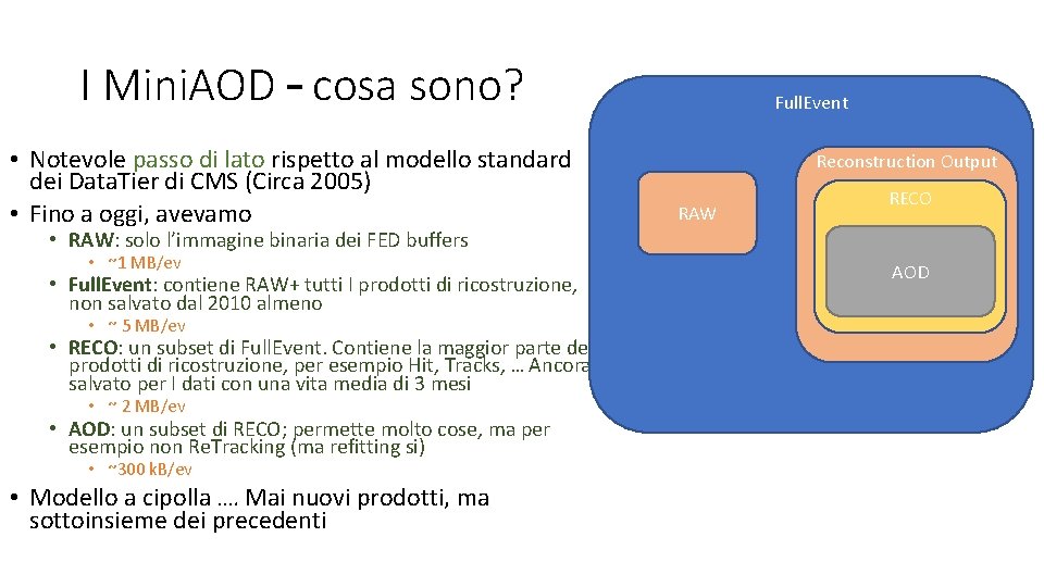 I Mini. AOD – cosa sono? • Notevole passo di lato rispetto al modello