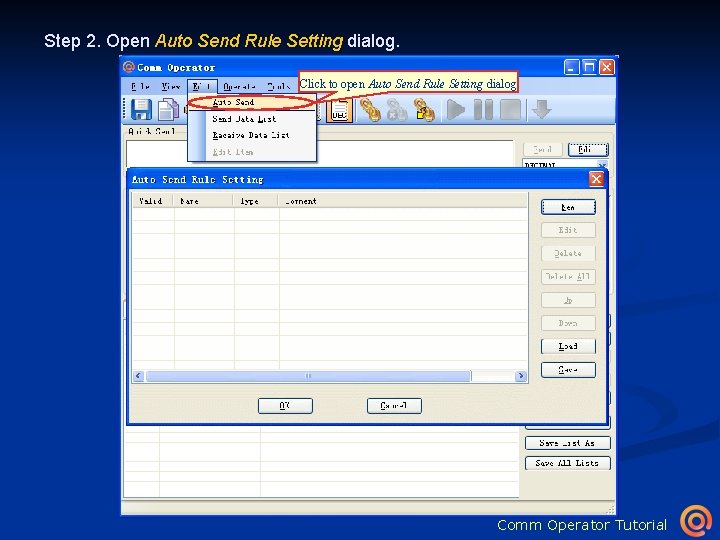 Step 2. Open Auto Send Rule Setting dialog. Click to open Auto Send Rule