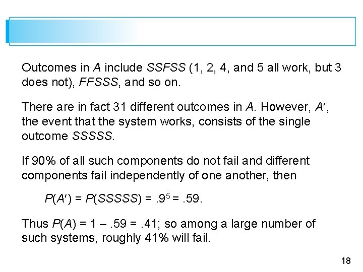 Outcomes in A include SSFSS (1, 2, 4, and 5 all work, but 3