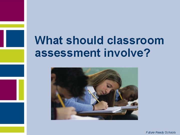 What should classroom assessment involve? Future Ready Schools 