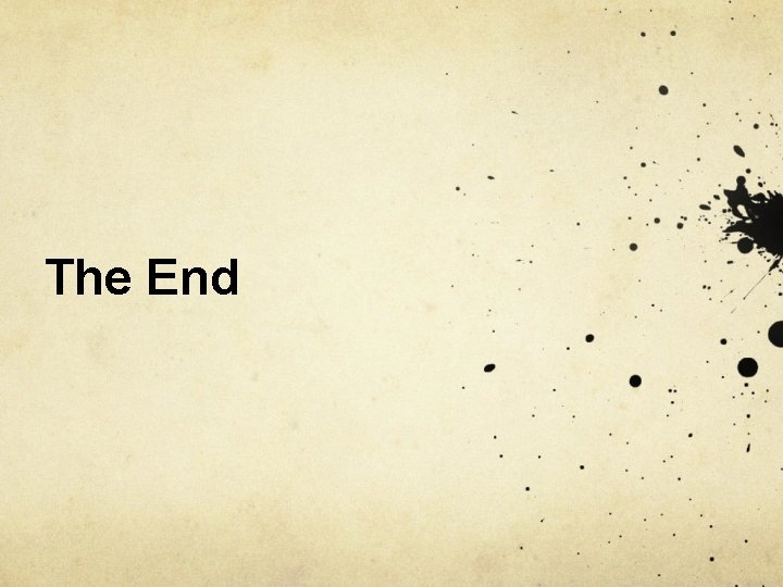 The End 