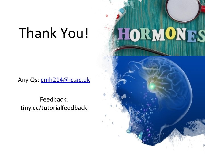 Thank You! Any Qs: cmh 214@ic. ac. uk Feedback: tiny. cc/tutorialfeedback 