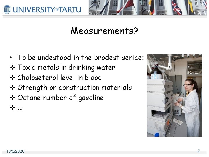 Measurements? • To be undestood in the brodest senice: v Toxic metals in drinking Measurements? • To be undestood in the brodest senice: v Toxic metals in drinking