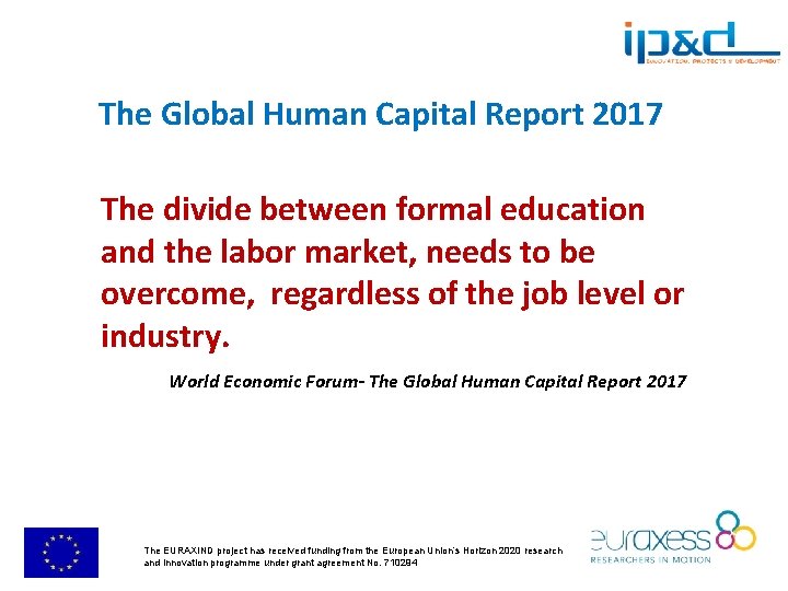 The Global Human Capital Report 2017 The divide between formal education and the labor The Global Human Capital Report 2017 The divide between formal education and the labor