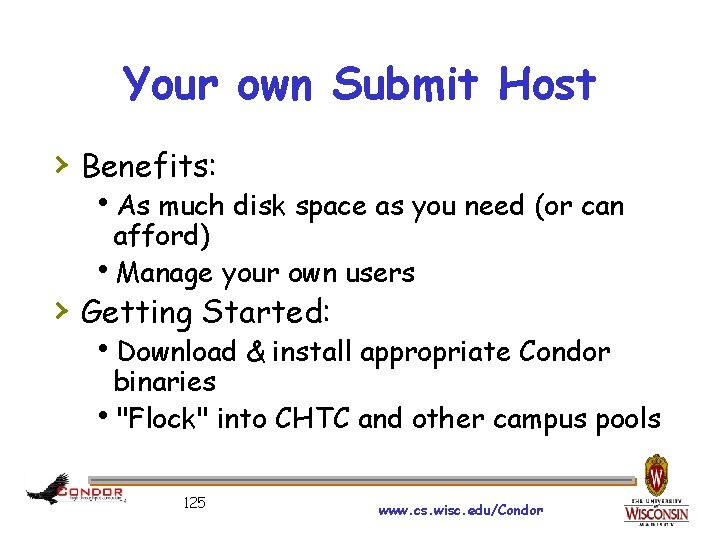 Your own Submit Host › Benefits: As much disk space as you need (or