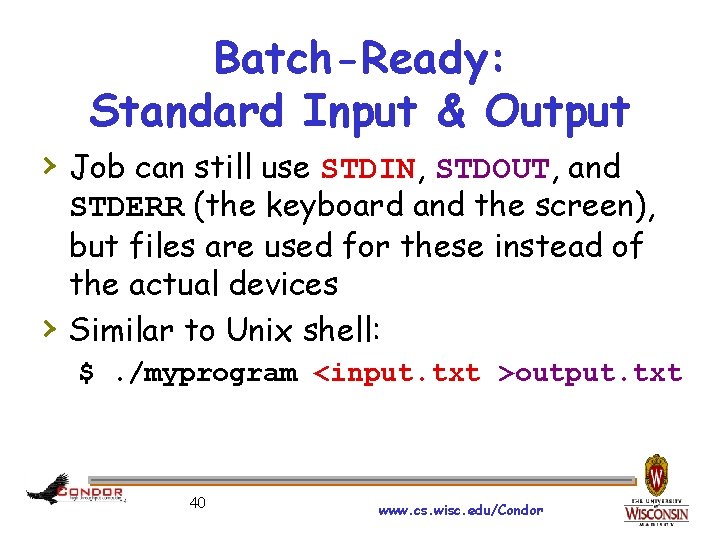 Batch-Ready: Standard Input & Output › Job can still use STDIN, STDOUT, and ›