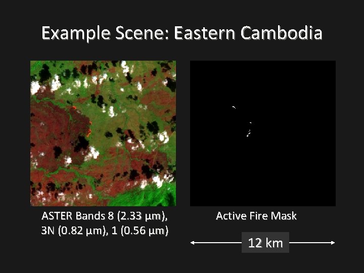 Example Scene: Eastern Cambodia ASTER Bands 8 (2. 33 µm), 3 N (0. 82