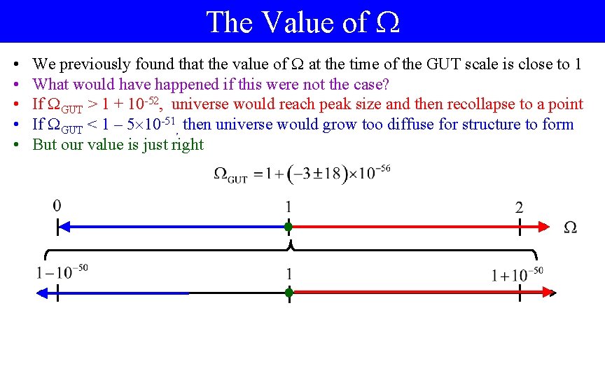 The Value of • • • We previously found that the value of at