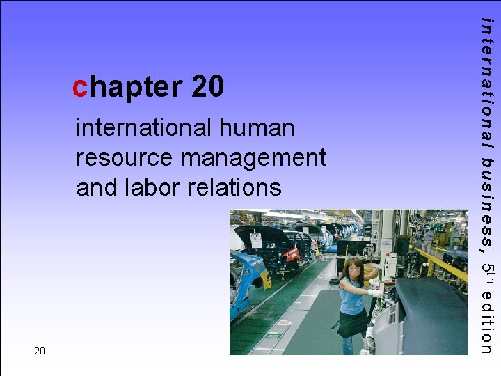 international human resource management and labor relations 20 - i n t e r