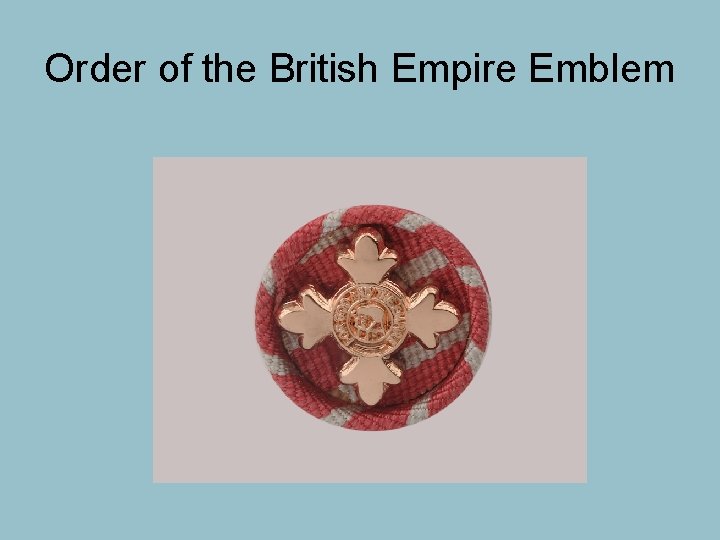 Order of the British Empire Emblem 