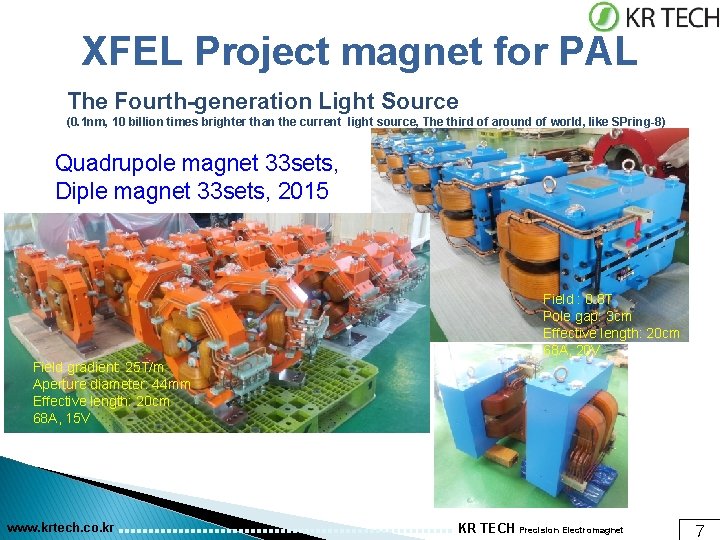 XFEL Project magnet for PAL The Fourth-generation Light Source (0. 1 nm, 10 billion