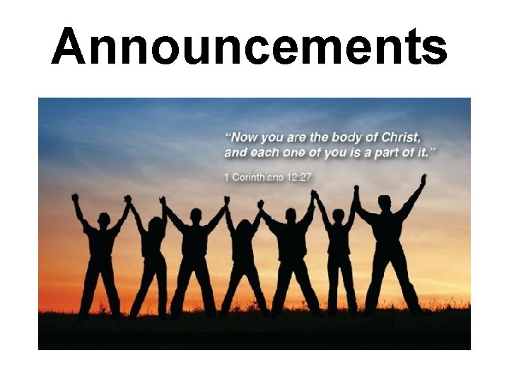 Announcements 