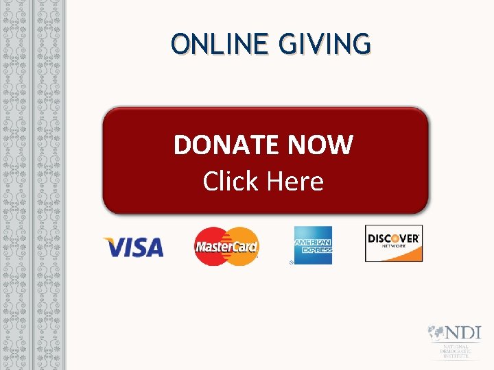 ONLINE GIVING DONATE NOW Click Here 