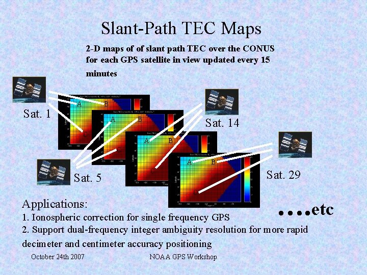 Slant-Path TEC Maps 2 -D maps of of slant path TEC over the CONUS