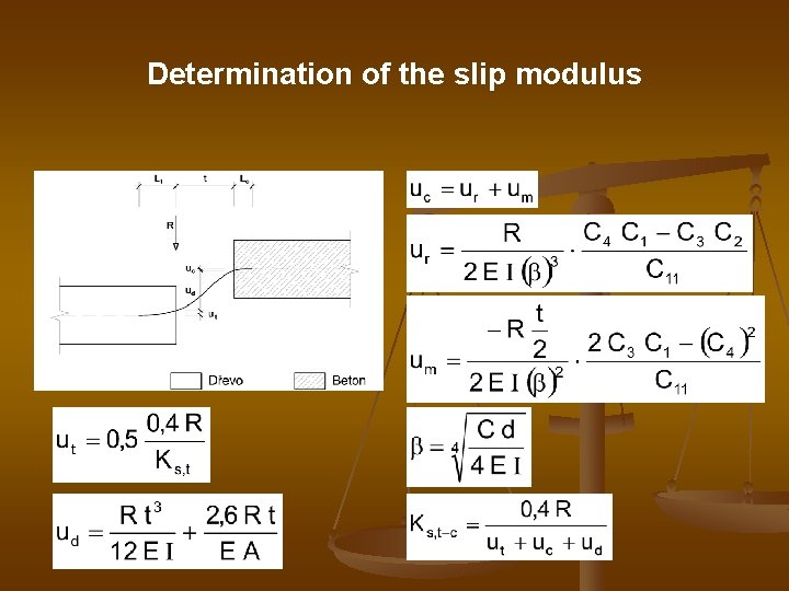 Determination of the slip modulus 